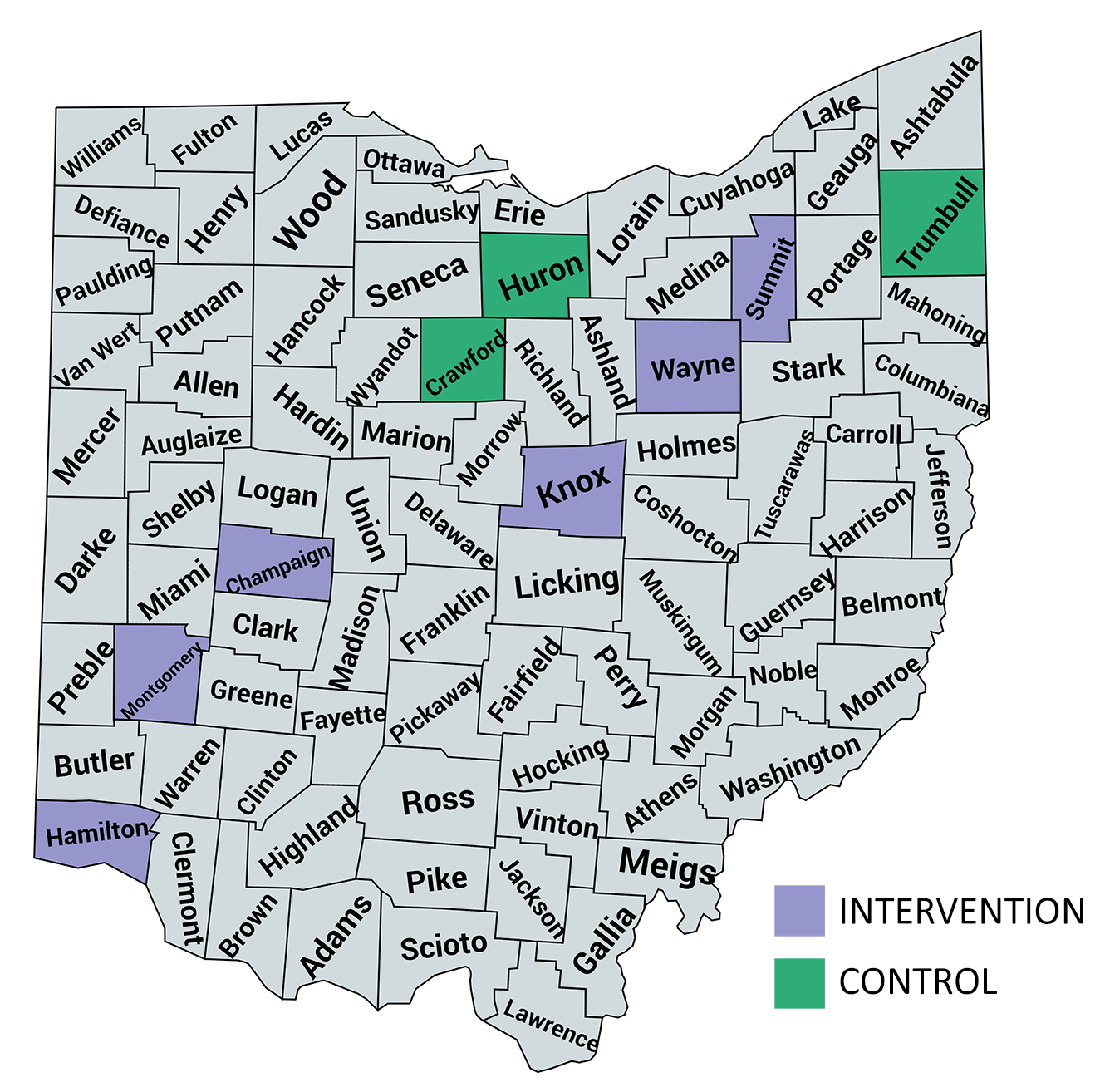 map of Ohio