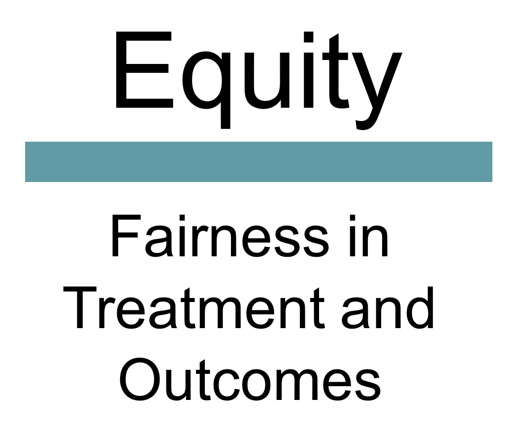 Equity - fairness in treatment and outcomes