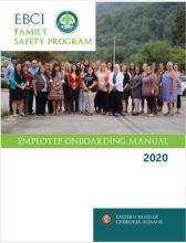 Cover of the EBCI Family Safety Program Employee Onboarding Manual 